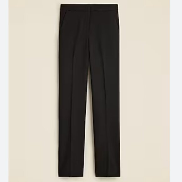 J. Crew Kate Black Straight Leg Pant in Stretch Linen Blend Size 18 - Picture 8 of 9
